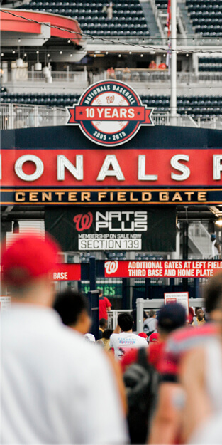 Our luxury apartment community is located within walking distance of Nationals Stadium.