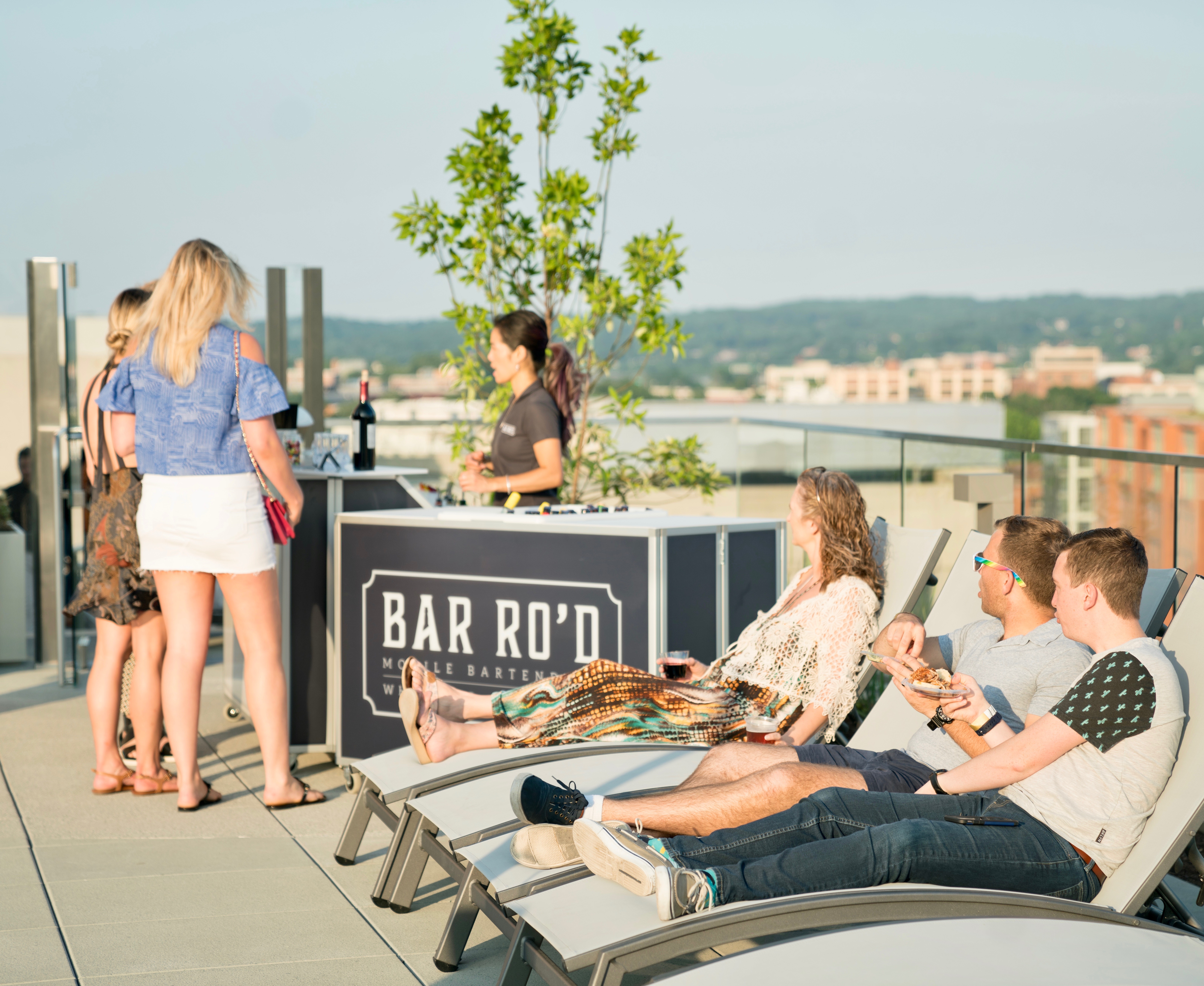 Lounging by the pool with drinks from Bar Ro’D